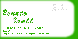 renato krall business card