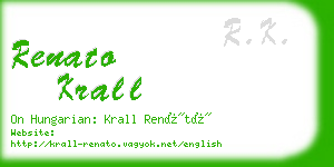 renato krall business card